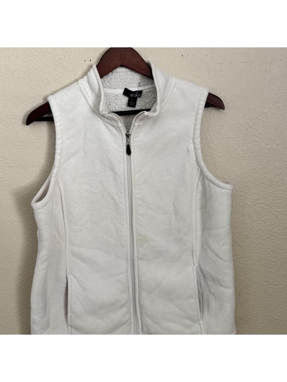 Erika White Fleece Vest
